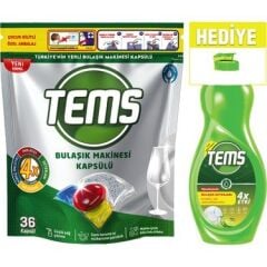 TEMS Bulaşık Makinesi Kapsül 36 Adet + Elde Yıkama 500ml