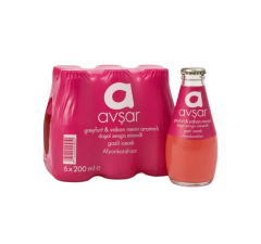 AVŞAR Greyfurt Yaban Mersini Aromalı Soda 200ml (24 lü koli olarak satılır)