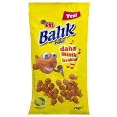 ETİ Balık Mini Mısırlı Kraker 70g (18 adet olarak koli ile satılır)