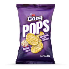 ETİ Gong Pops Mısır ve Pirinç Patlağı Sade 80g (10 adet olarak koli ile satılır)