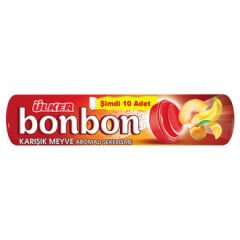 ÜLKER Bonbon Rulo Şeker Meyveli 32,5g (18 adet olarak koli ile satılır)