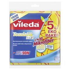 VILEDA Temizlik Bezi %30 Mikrofiber 5 Ad.