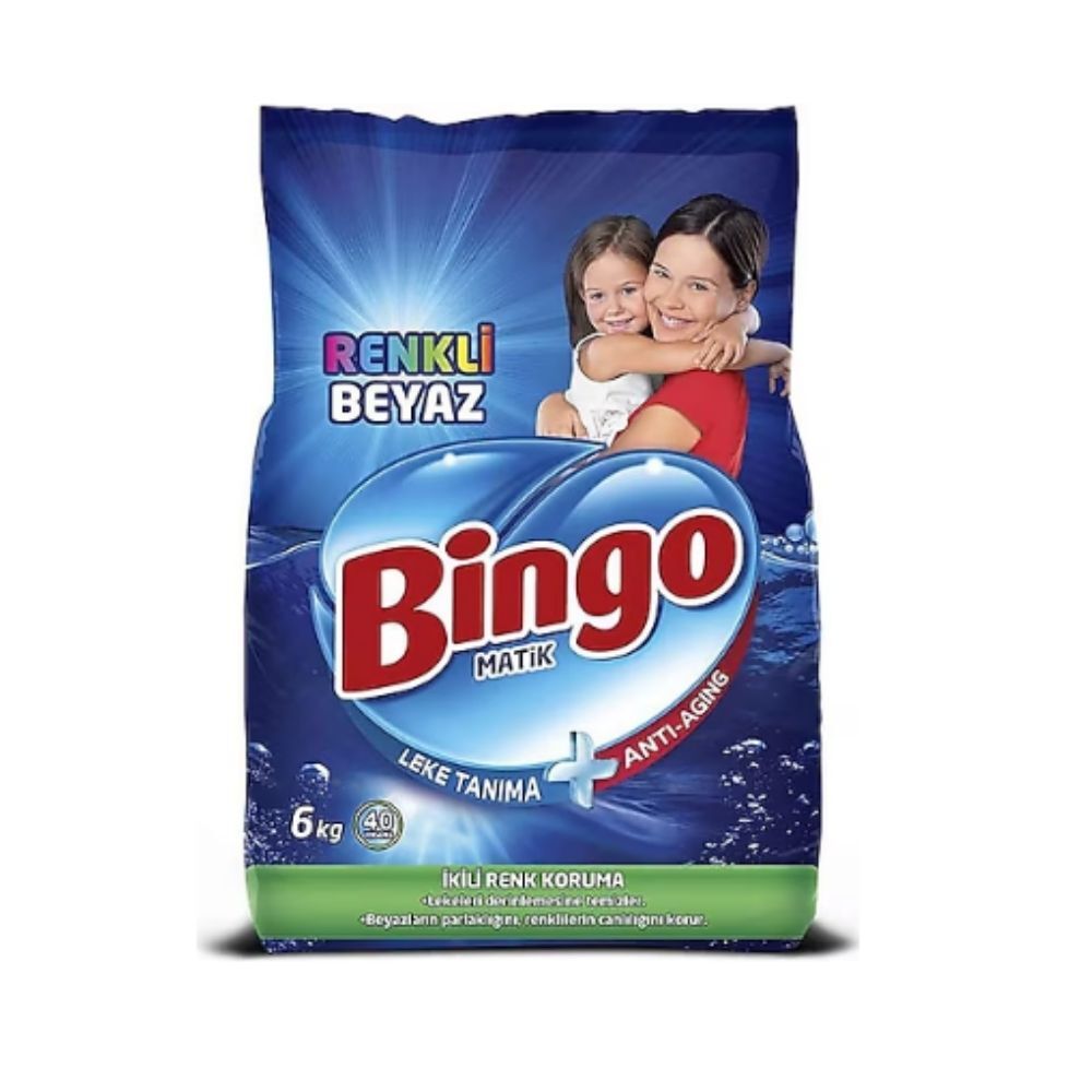 BİNGO Matik Renkli ve Beyaz 6kg
