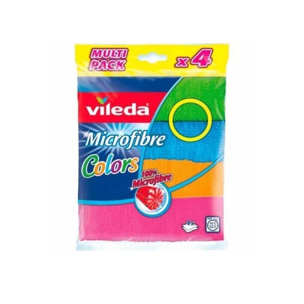 VILEDA Temizlik Bezi Renkli 4 Ad.