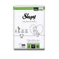 SLEEPY NATURAL No:3 2'li Jumbo Çocuk Bezi 56 Adet