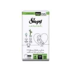 SLEEPY NATURAL No:4 2'li Jumbo Çocuk Bezi 52 Adet