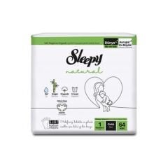 SLEEPY NATURAL No:1 2'li Jumbo Çocuk Bezi 64 Adet