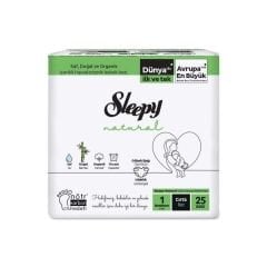 SLEEPY NATURAL No:1 Compact Çocuk Bezi 25 Adet