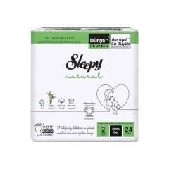 SLEEPY NATURAL No:2 Compact Çocuk Bezi 24 Adet