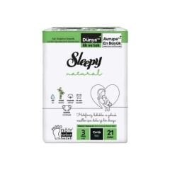 SLEEPY NATURAL No:3 Compact Çocuk Bezi 21 Adet