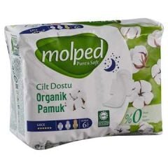 MOLPED Pure & Soft Gece Hijyenik Ped 6 Adet