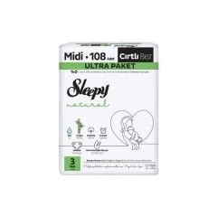 SLEEPY NATURAL NO:3 Ultra Paket Çocuk Bezi 108 Ade