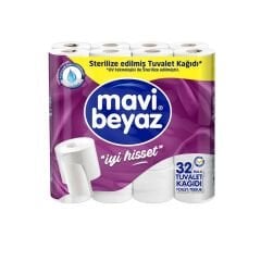 MAVİ BEYAZ Tuvalet Kağıdı 32 Rulo