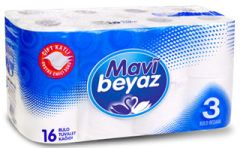 MAVİ BEYAZ Tuvalet Kağıdı 16 Rulo