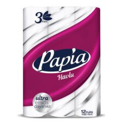 PAPIA Havlu 12 Rulo
