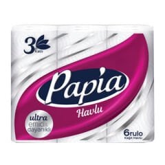 PAPIA Havlu 6 Rulo